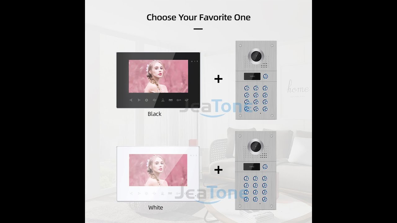 JeaTone WIFI VIDEO DOORBELL (with password and card unlock function)