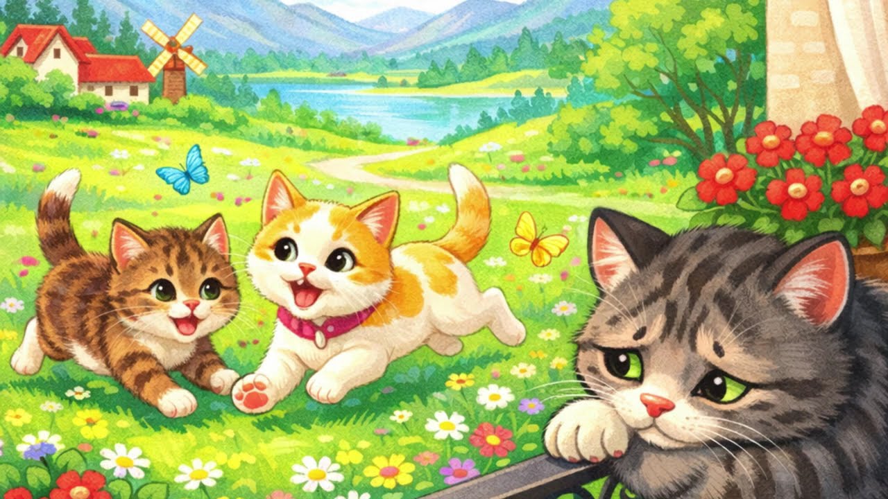 🐱 „Mały kotek Jasiek i kotki przyjaciele” – wierszyk/piosenka dla dzieci! | Dzień kota