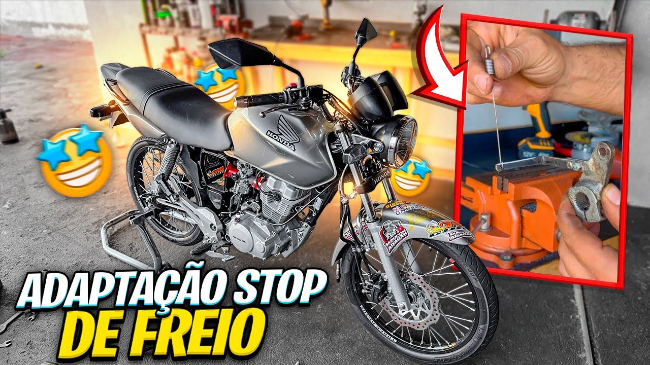 ADAPTEI O SENSOR STOP DE FREIO NO BACALHAU DE CG 150 SPORT E ACERTEI A CHAPINHA DO ESCAPE 🔥