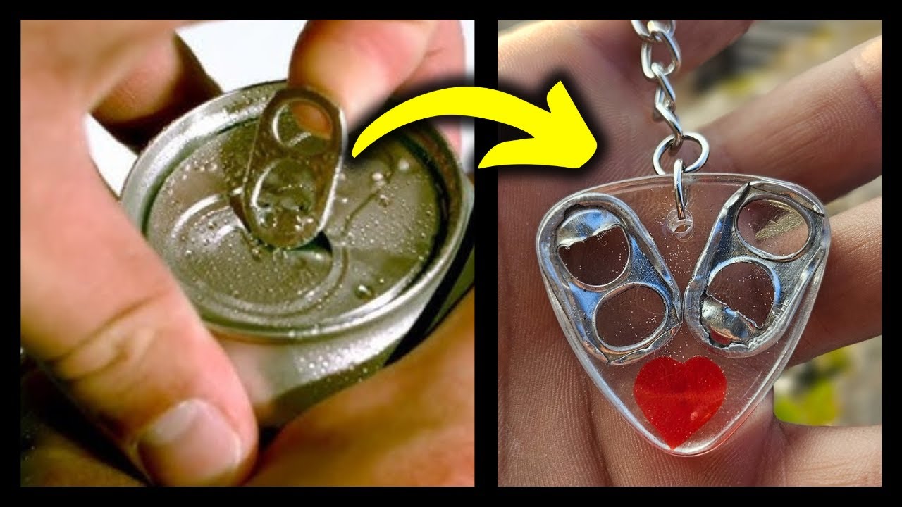 Diy Beer Can Tab Keychain Tutorial / Upcycle Beer Can Tabs / DiY upcycling/ resin art