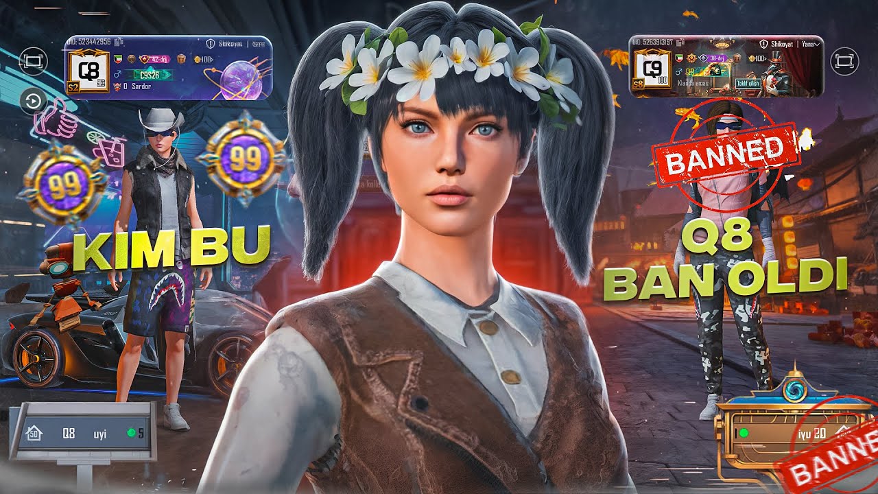 Q8 NIMAGA BAN OLDI 😱 Q9 KIMU ? 🤔 HAMMASIGA JAVOB SHU YERDA #pubg #pubgmobile 