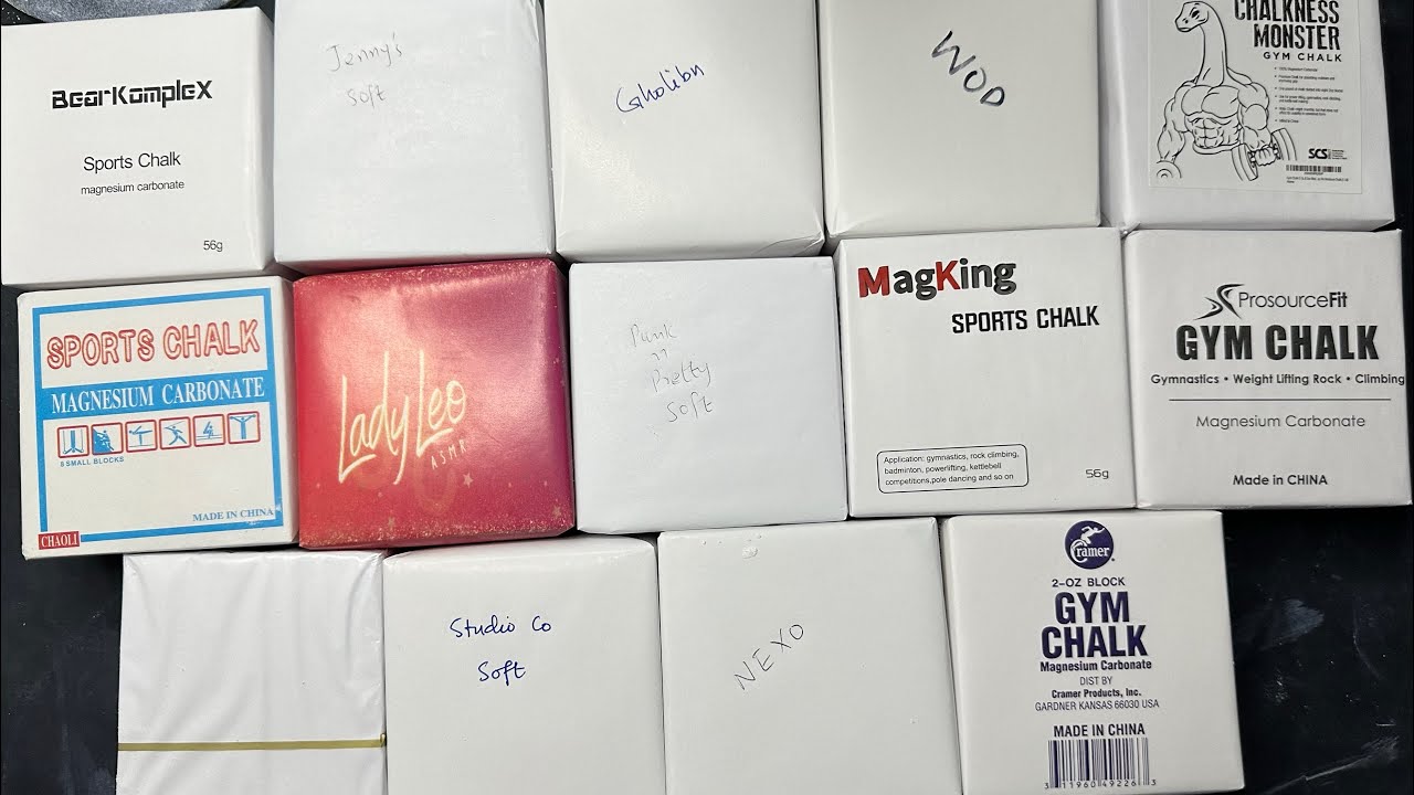 14 Brands for 14k Subscribers 🎉 Thank you | ASMR Gym Chalk | #oddlysatisfying