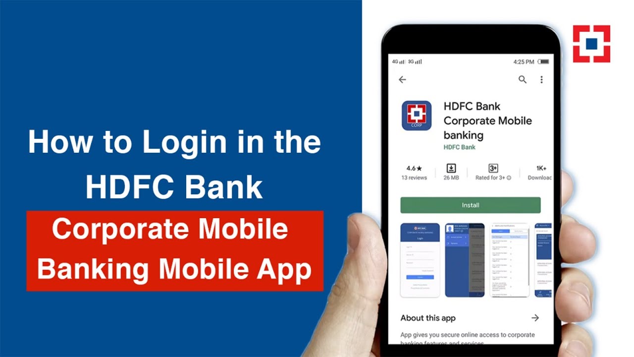 How to Login in the HDFC Bank Corporate Mobile Banking Mobile App