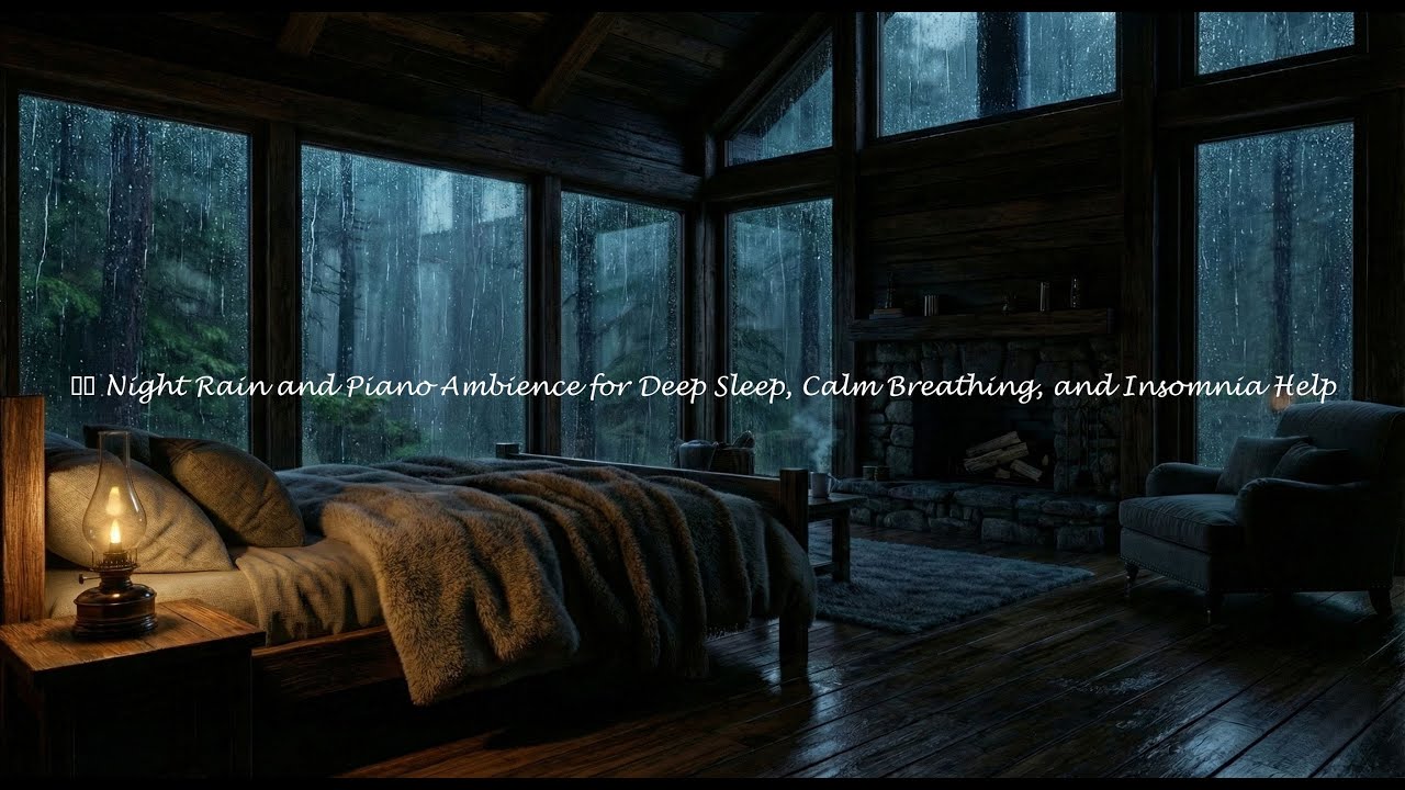Overnight Deep Sleep Music for Continuous Overnight Rest with Rain Sounds and Piano 🌙 