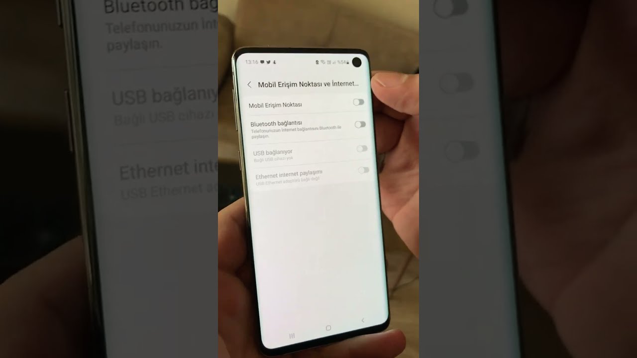 Samsung Telefonlarda İnternet Paylaşma