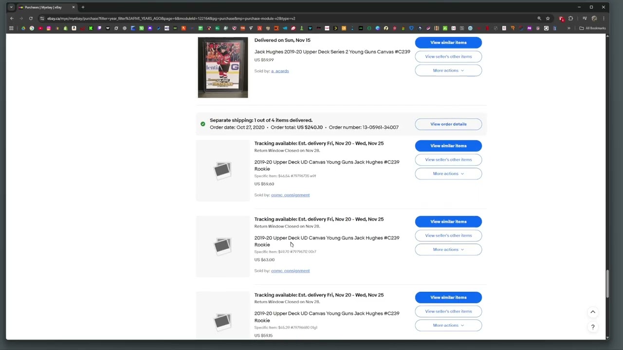 Старые покупки на eBay (2020)