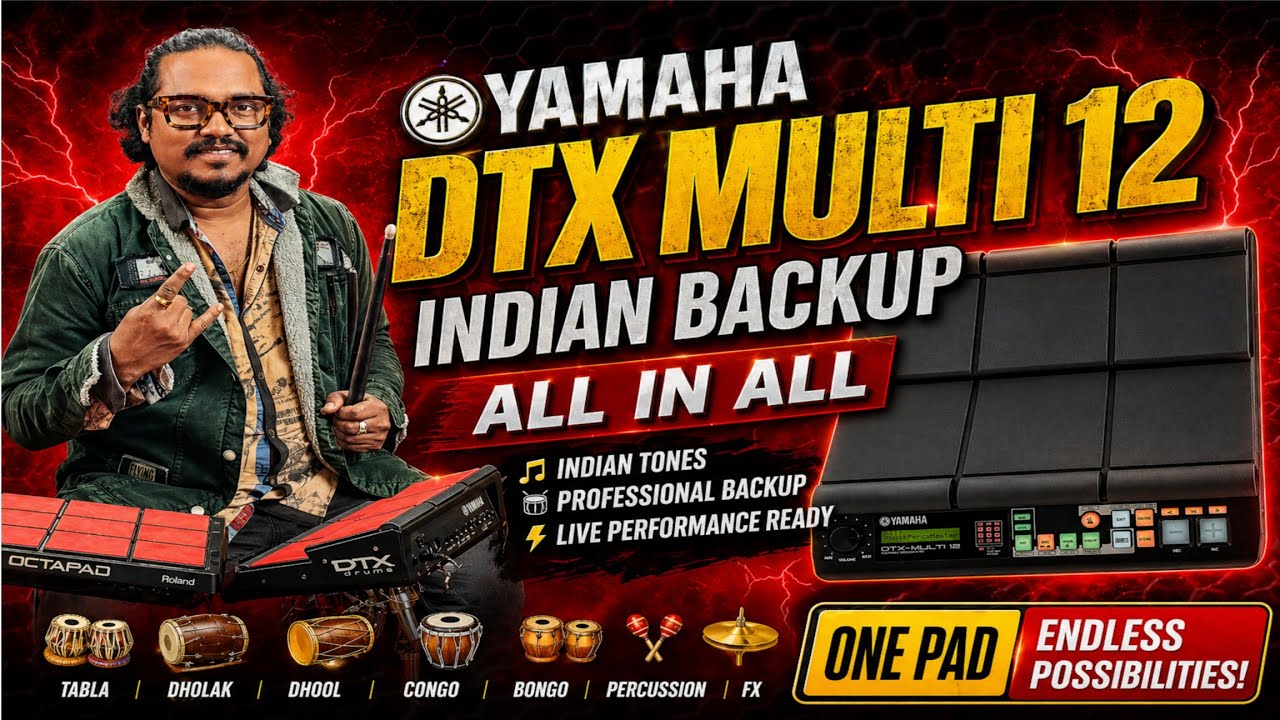 YAMAHA DTX MULTI-12 | Indian Backup | All In One | Bollywood Song Patches 9831399256 Radhe Radhe 🙏😍
