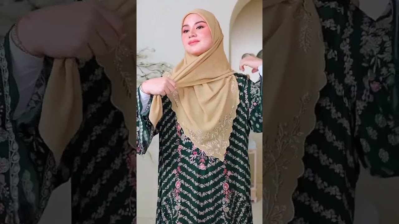 Tutorial Segi Empat untuk Kondangan yang Simple, Cantik dan Elegan✨#hijabstyle #tutorialhijabmudah