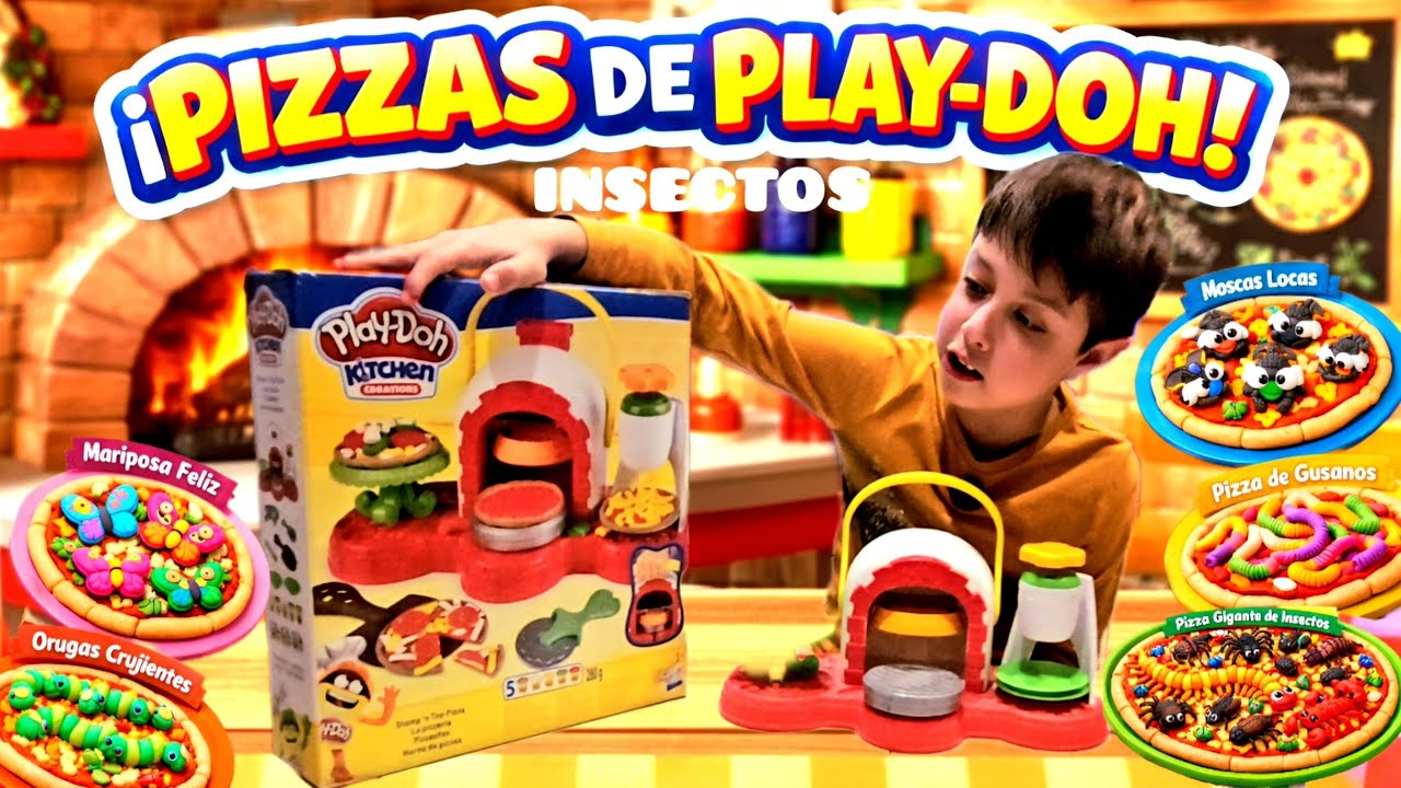 PLAY-DOH! HACEMOS PIZZAS DIVERTIDAS!!! 🍕 BICHITOS BROS!