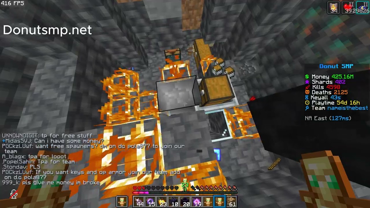 Killing Teleport Trappers on Donut SMP