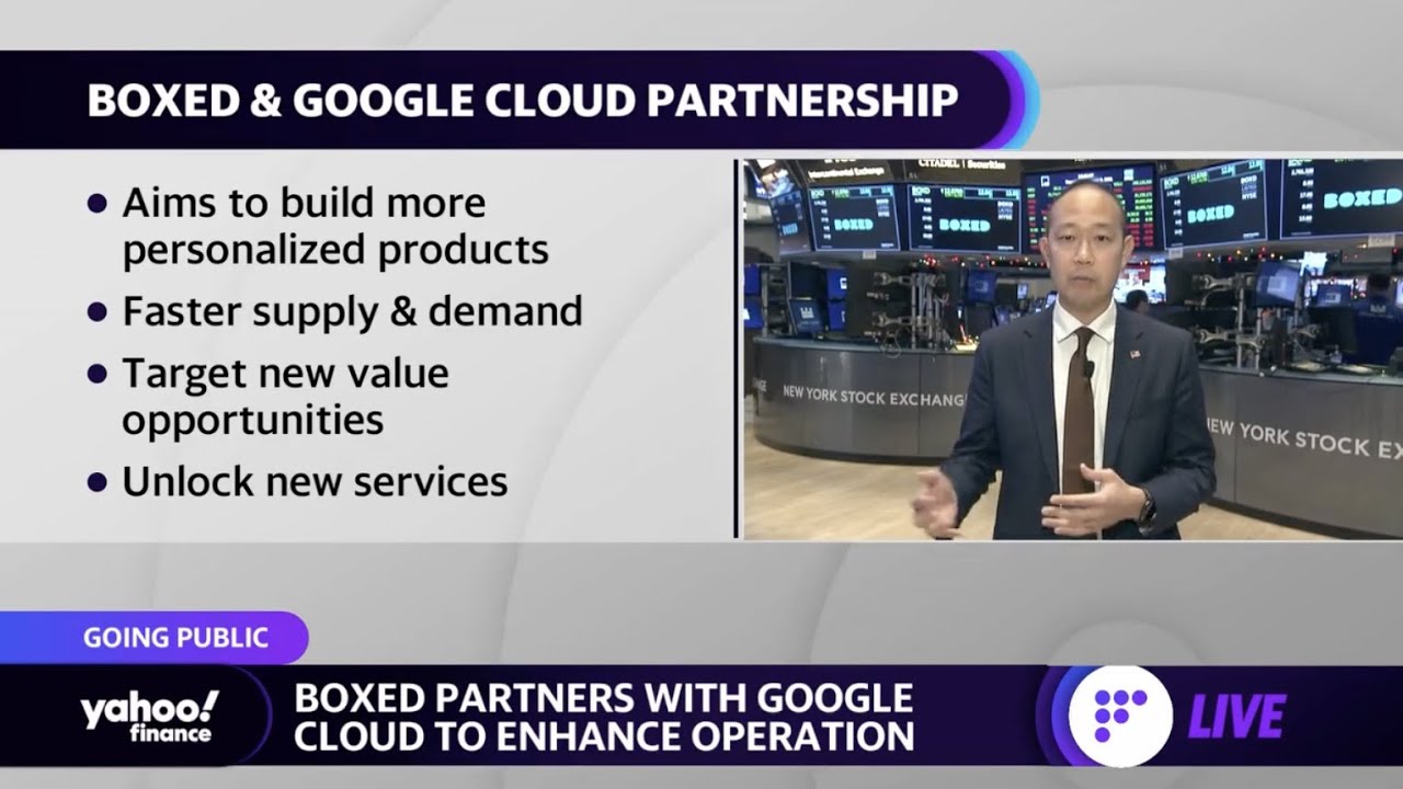 Boxed IPO: Stock pops, CEO talks software partnership with Google and more