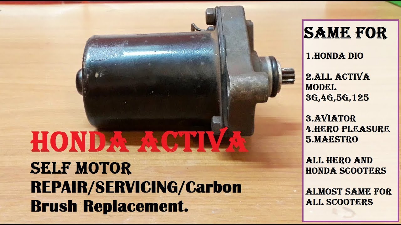 Honda Activa Starter Motor Servicing/Repair.