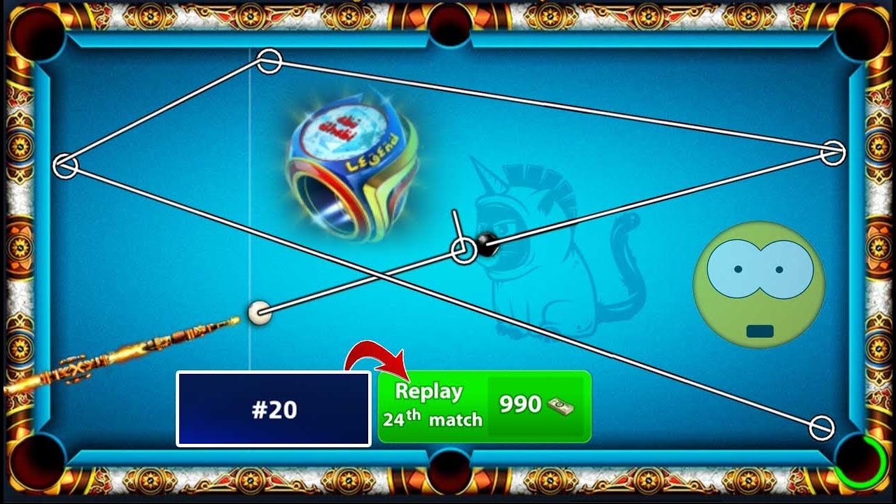 8 ball pool Abu Dhabi Championship 😃 Rank 20 Replay 990 Cash