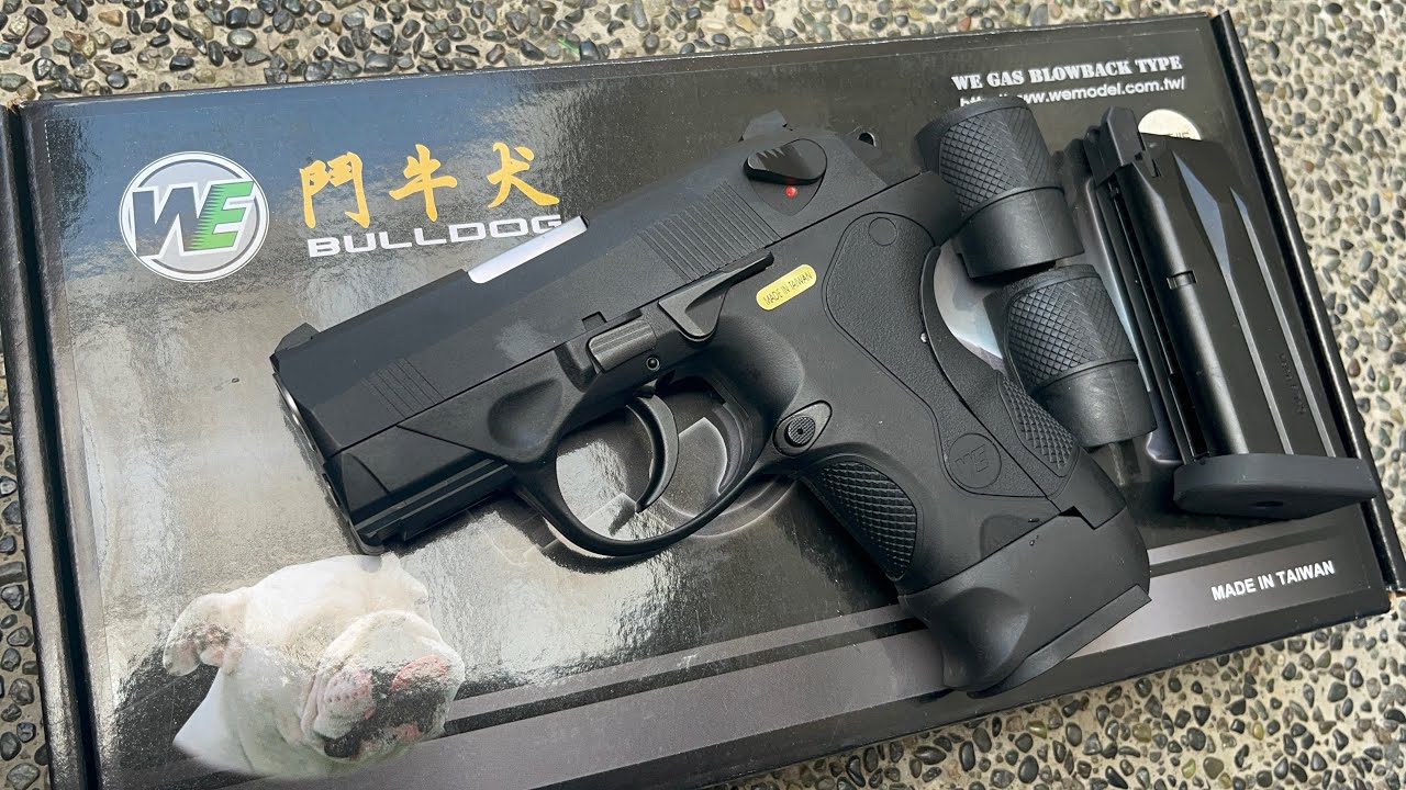 Durog Bote WE Airsoft Bulldog with 2 Magazines included unboxing and testing