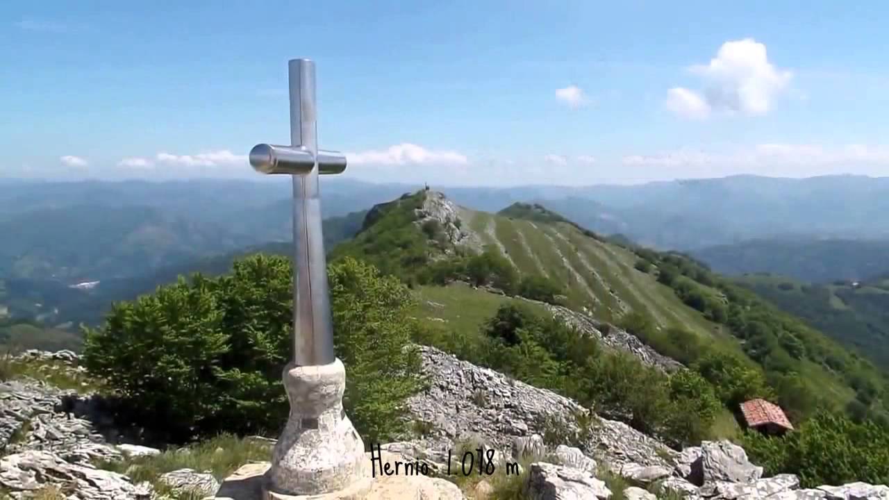 Cresterío del Hernio. Cinco Cumbres. Ascensión por la canal de Portumatza