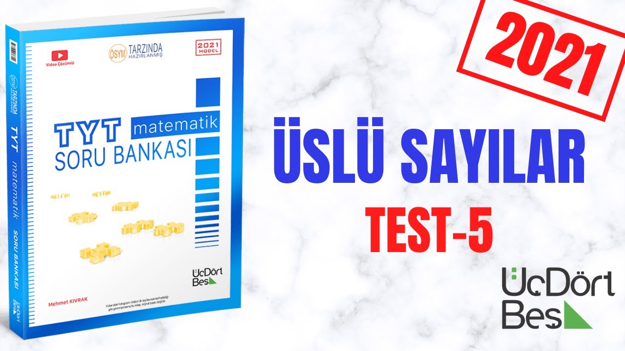 345 TYT 2021 MATEMATİK ÜSLÜ SAYILAR TEST-5 ÇÖZÜMLERİ