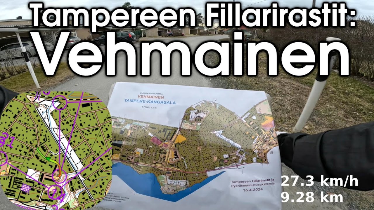Tampereen Fillarirastit: Vehmainen 16.4.2024, 9 km | Reitinvalintaa keväisessä korttelissa