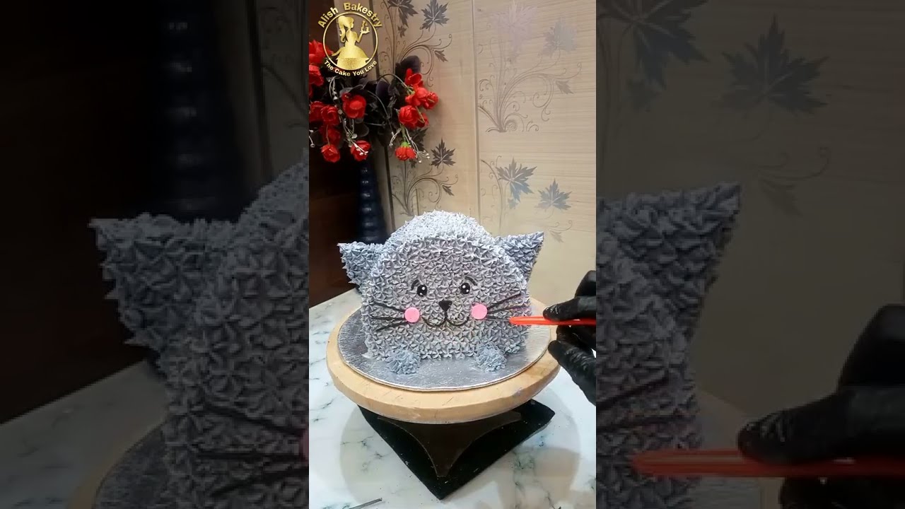 How to Make kitty Cake / Cute Cat Cake Decorating / Cat Cake Design / Birthday Cake
