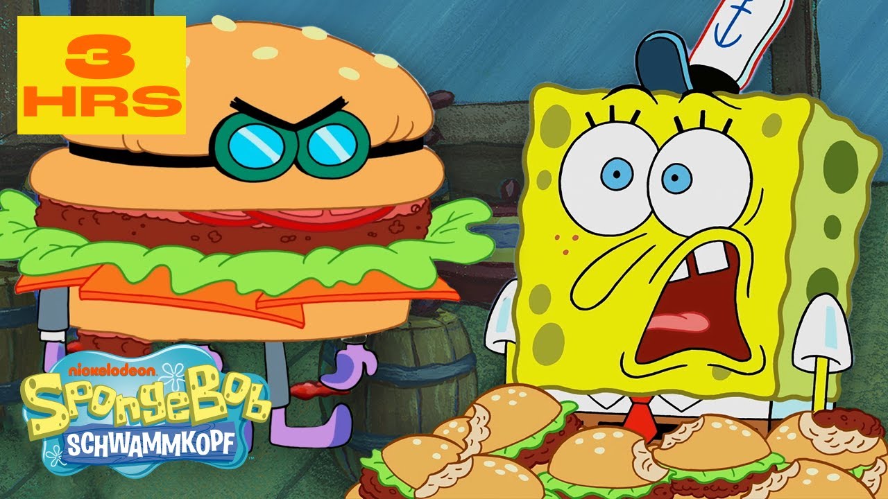 SpongeBob | SpongeBobs ULTIMATIVE Krosse Krabbe-Sammlung 🍔 | 3 Stunden | SpongeBob Schwammkopf