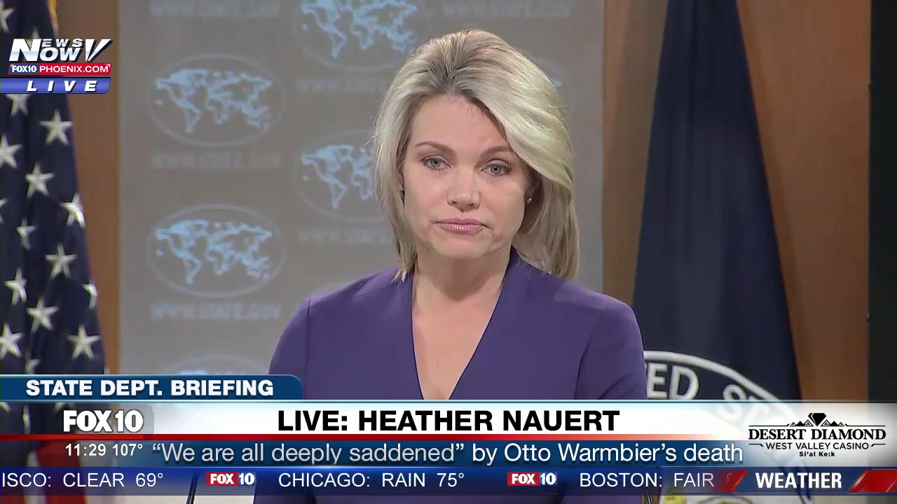 FNN: Feisty Moment Between Reporter & State Department's Heather Nauert Over Otto Warmbier's Health
