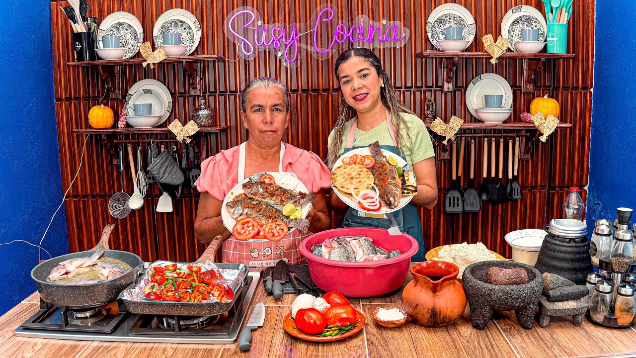 Así se Almuerza en el Rancho | Mojarras Doradas y Memelas con Salsa de Molcajete