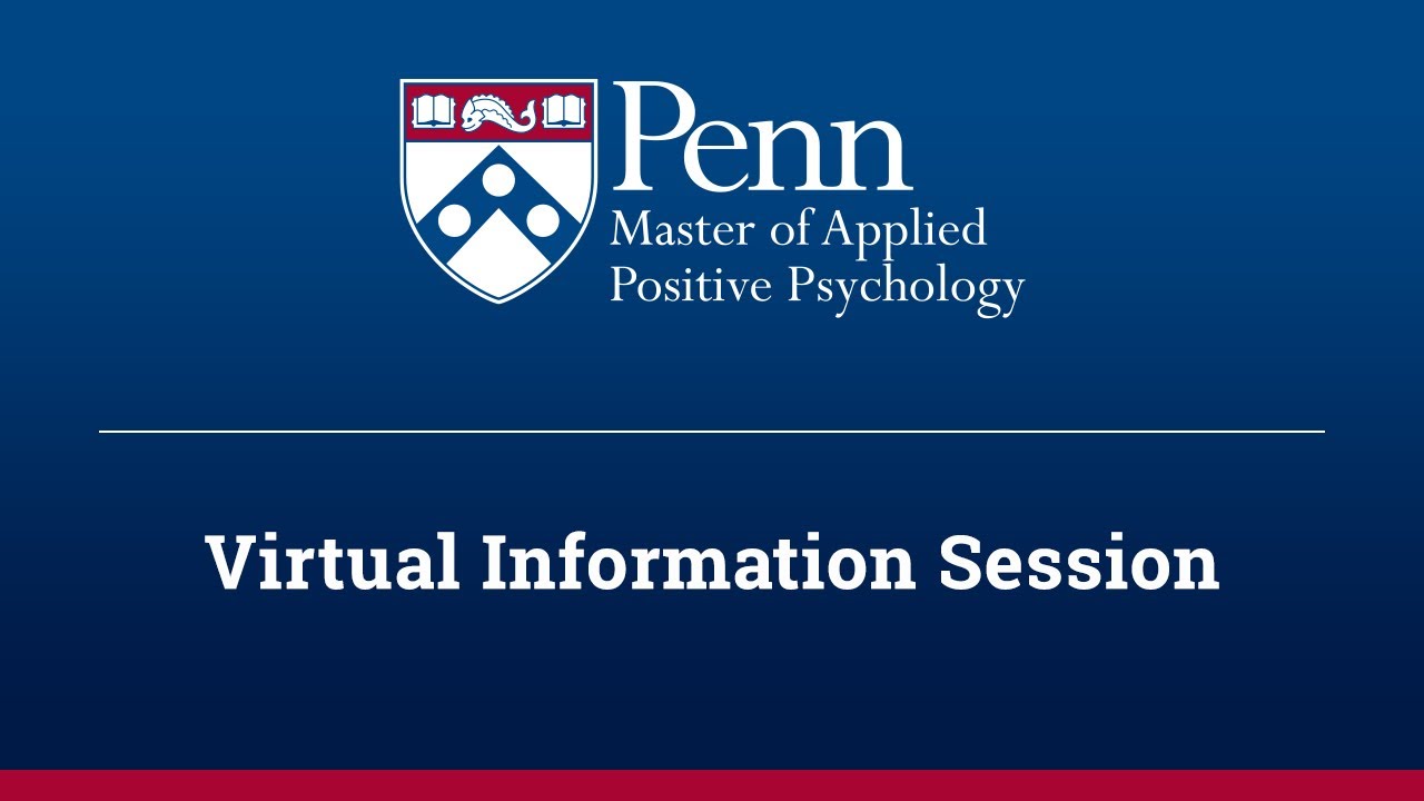 Master of Applied Positive Psychology Virtual Information Session - November 2025