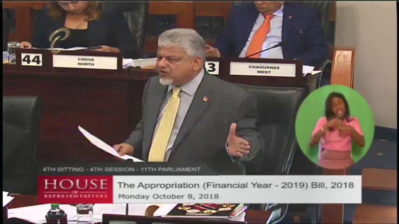 Clip 8 of 11    Dr  Bhoe Tewarie responds to Budget 2019 in Parliament on Oct 8 2018