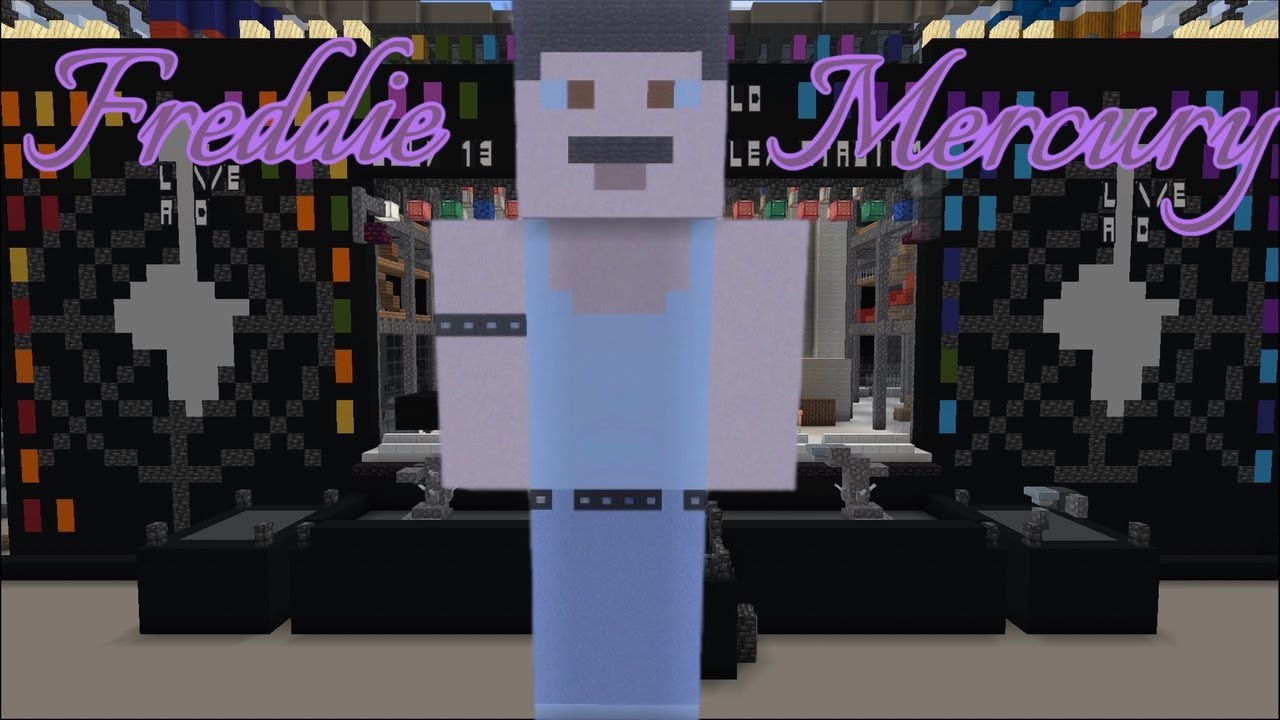 How to build a Freddie Mercury statue in Minecraft