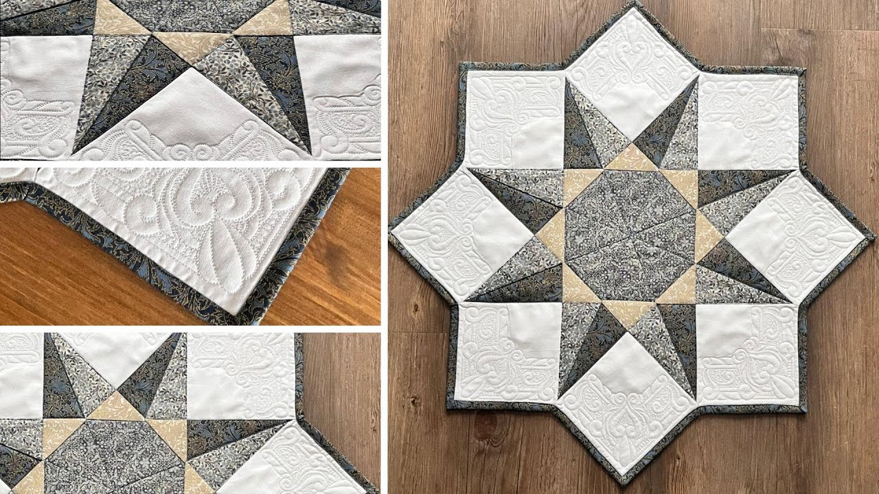 Patchwork tutorial, Quick sewing of a kaleidoscope. Only from stripes and squares