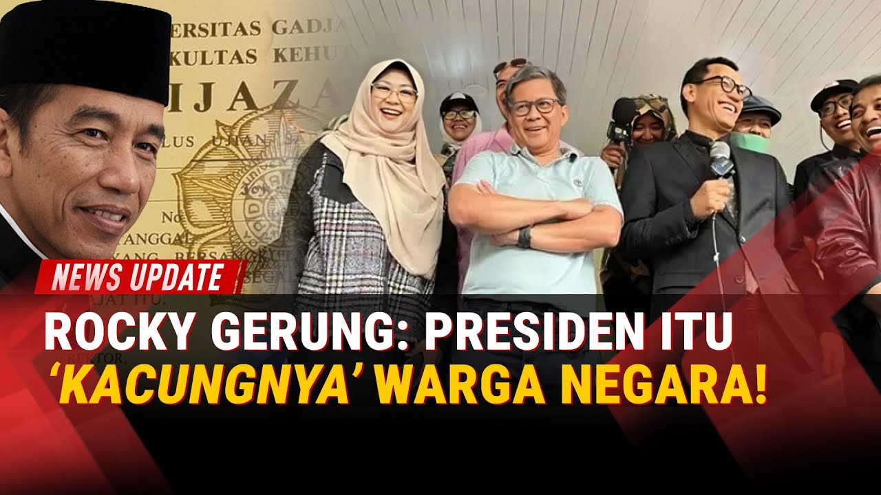 Bela Roy Suryo & Tifa Soal Ijazah Jokowi, Rocky Gerung: Presiden Itu Kacungnya Warga Negara!