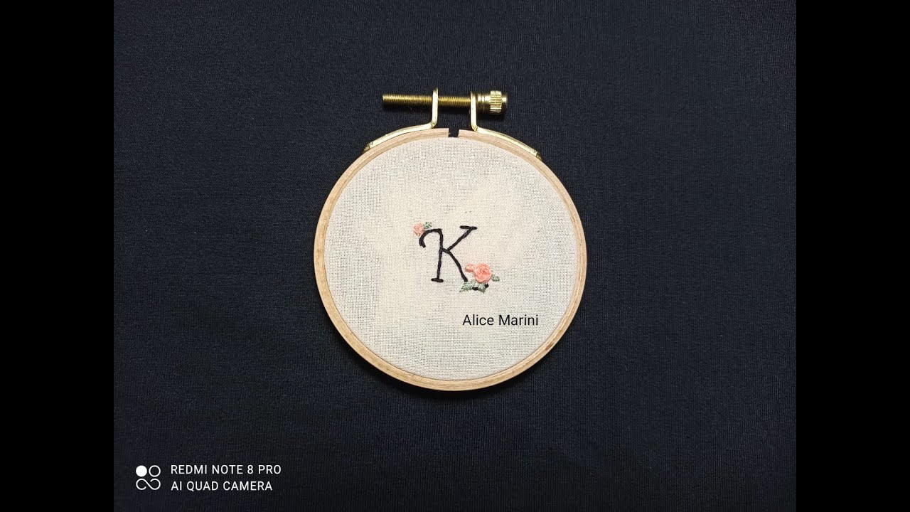 Hand Embroidery: Letter K