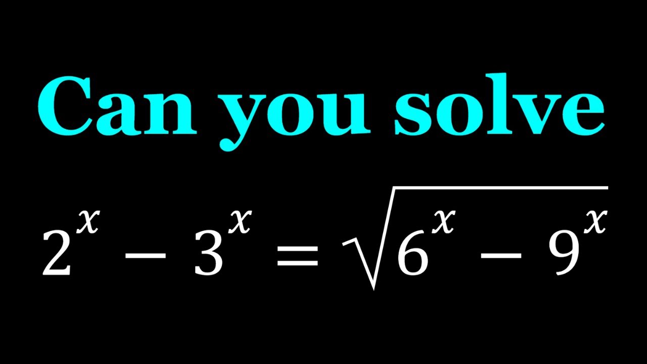 An Exponential Equation from a Test for Gifted Students