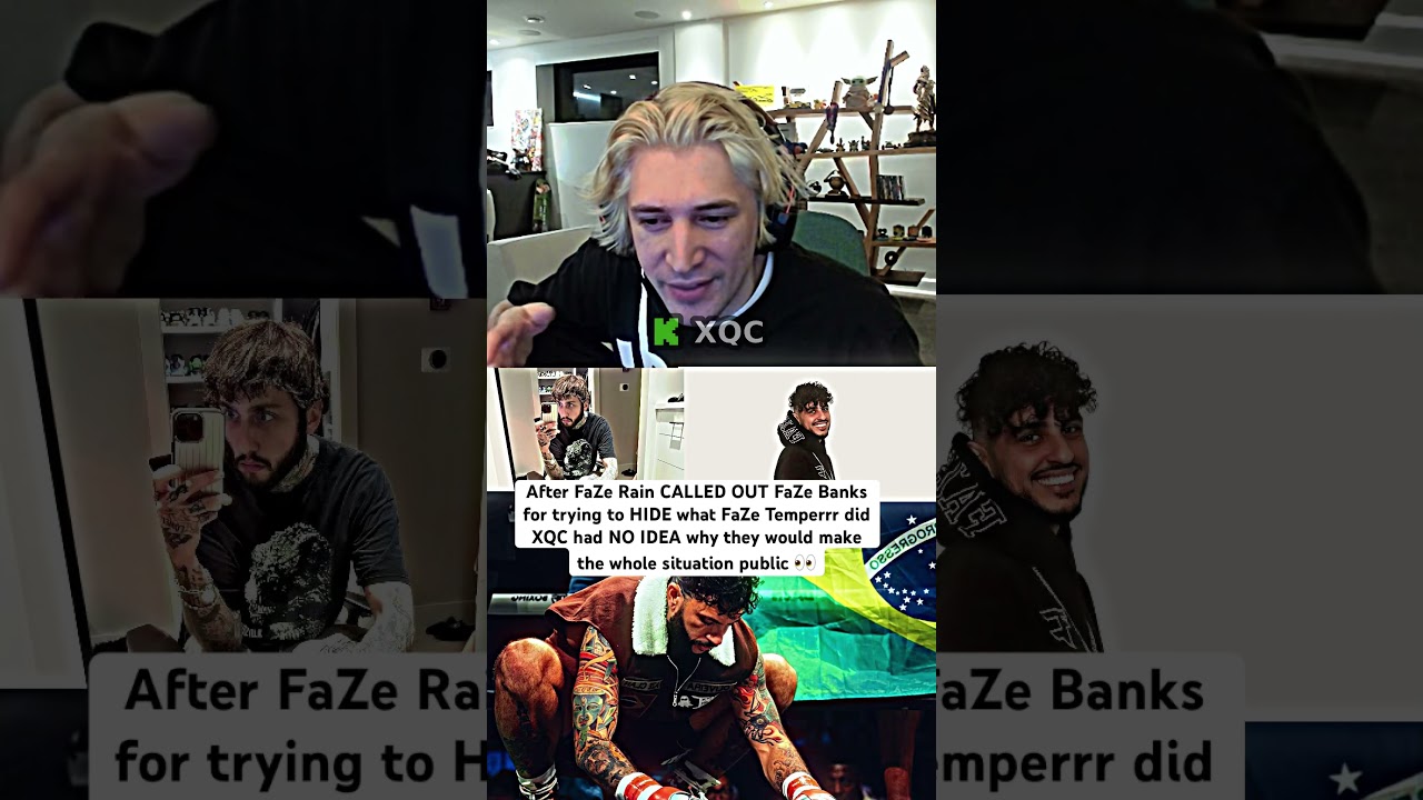 XQC reacts to FaZe DRAMA regarding Temperrr #faze #xqc #shorts