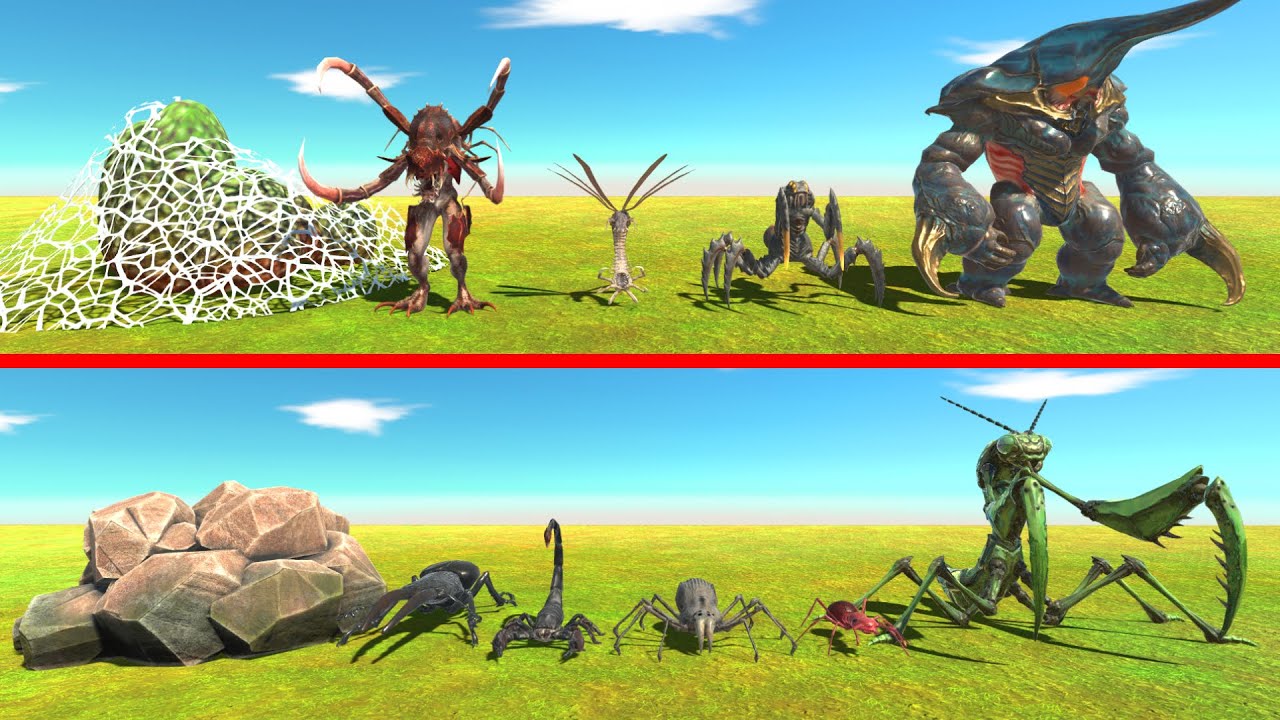 Alien Exotica VS Giant invertebrates - Animal Revolt Battle Simulator