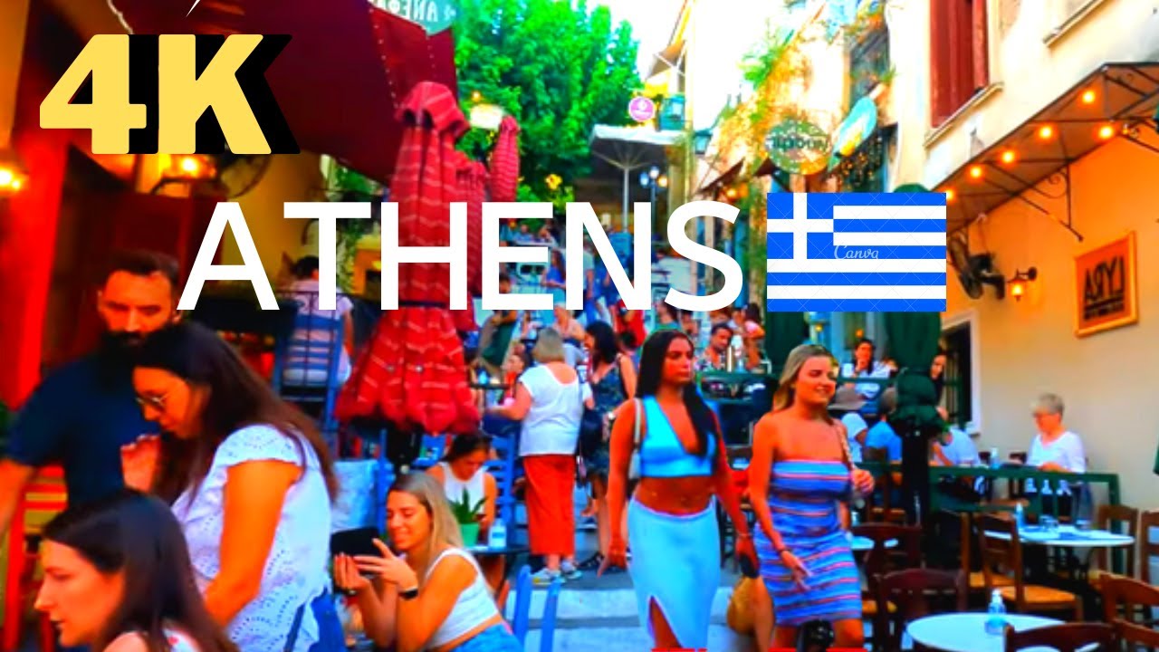 Walking in Athens, Greece 🇬🇷 and running into @Lost LeBlanc (Travel Vlogger) 4K,  travel, tourism