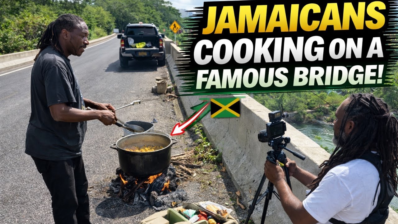 We Cooked on a Famous Bridge for the First Time 😳🔥 | Outdoor Cooking in Jamaica.