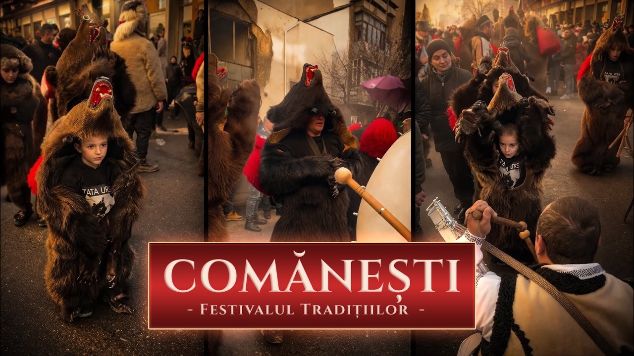 🐻 1,000 Ursii in Comănești: Bearskin Costumes & Drum Dance at the 2024 Romanian Festival