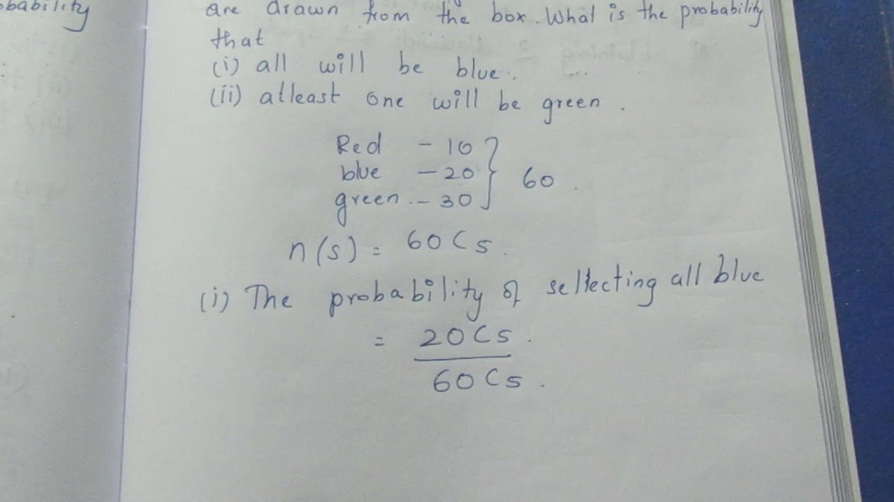CBSE NCERT CLASS 11 MATHS PROBABILITY MISCELLANEOUS EX SUM 1 (SOLUTION IN TAMIL)