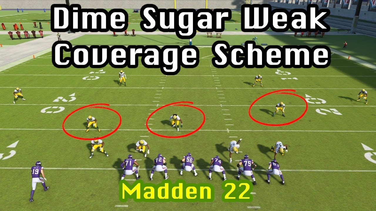 *DOUBLE ANY OUTSIDE WR* Dime Sugar Weak Coverage Scheme | Madden 22 Tips & Tricks