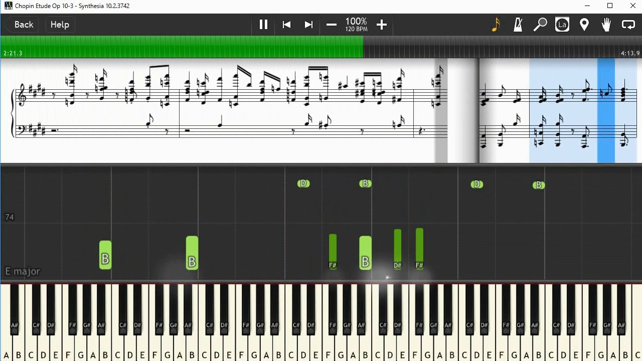 ショパン -  別れの曲 (Synthesia)