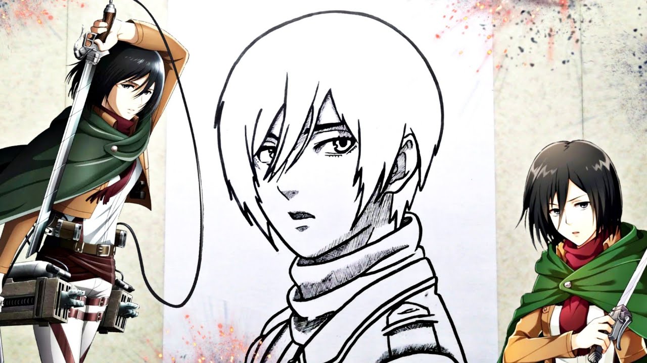 COMMENT DESSINER MIKASA SAISON 4 🧪⚔️