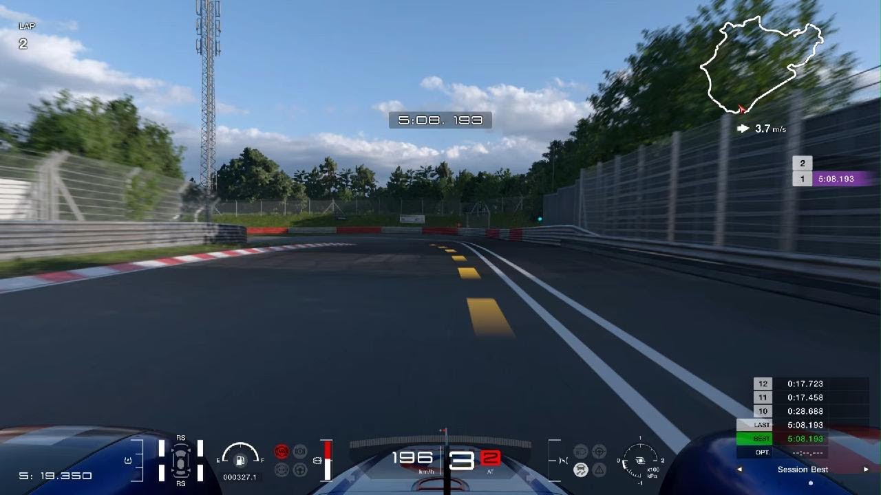 GT7 - Nurburgring - 5:08.1 - Peugeot 908HDi Gr1 - Tuned