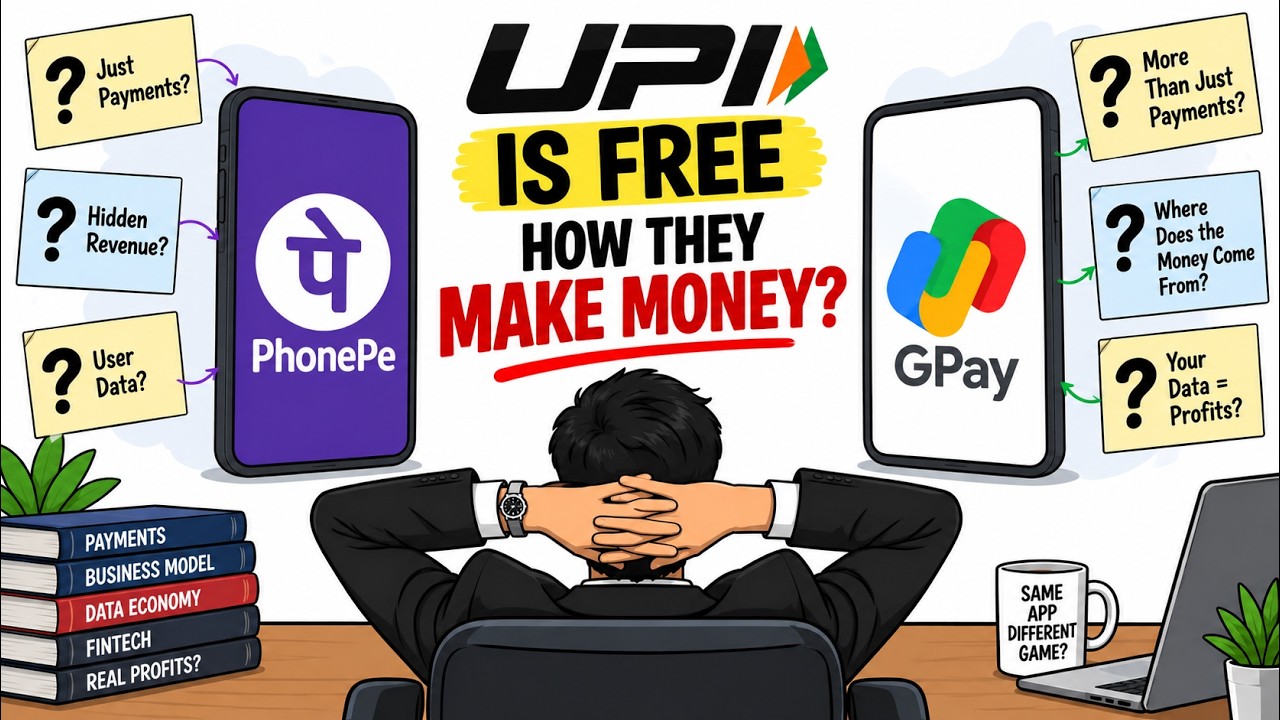 How PhonePe & GPay Make Money if UPI is FREE? (Business Model EXPOSED)