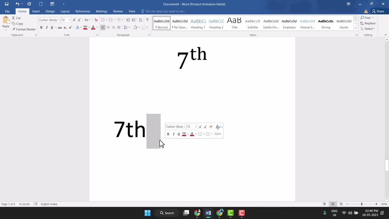 Как набрать 7-й номер в Word на хинди