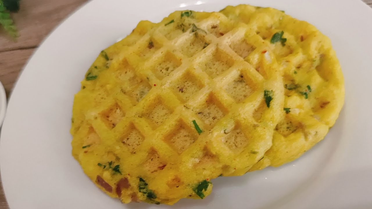 Moong Dal Waffle recipe । Healthy Breakfast recipe । Waffle Recipe ।  how to make healthy waffle 