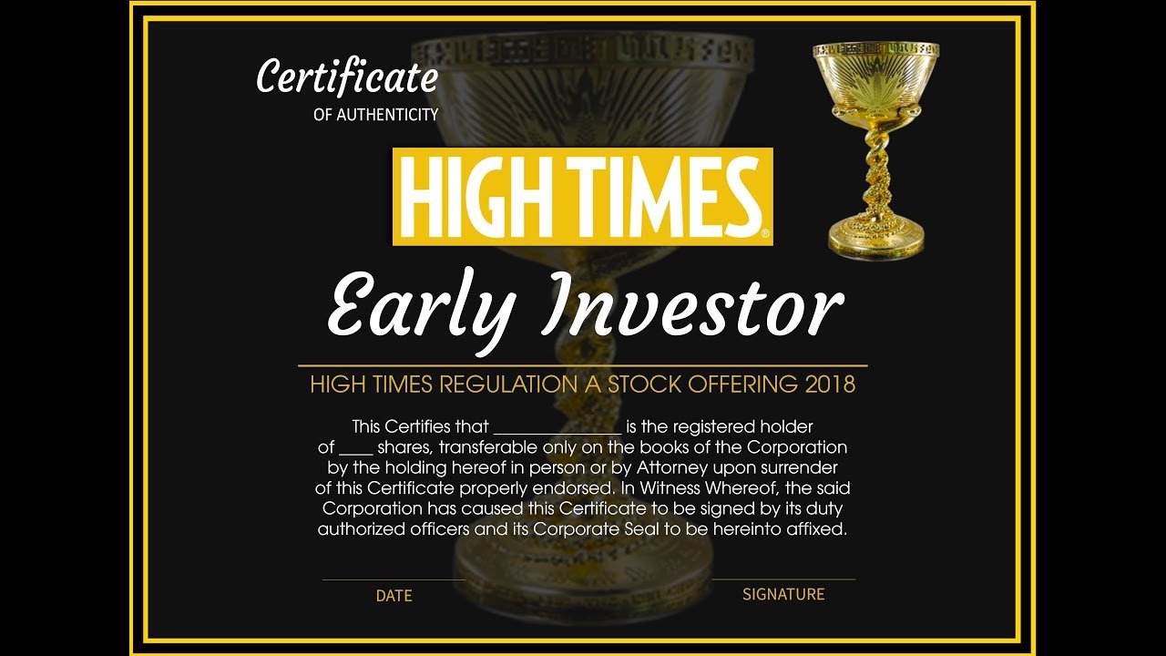 Why are People Investing in High Times?