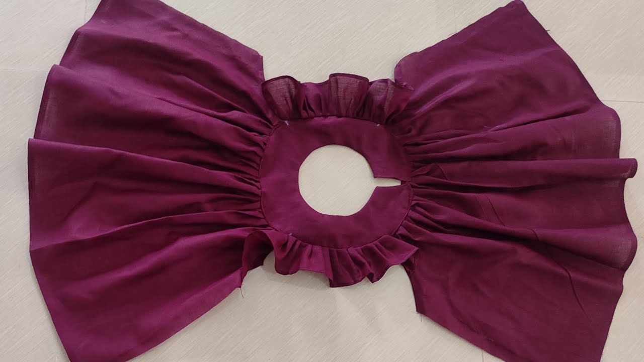YOKE baby frock cutting and stiching