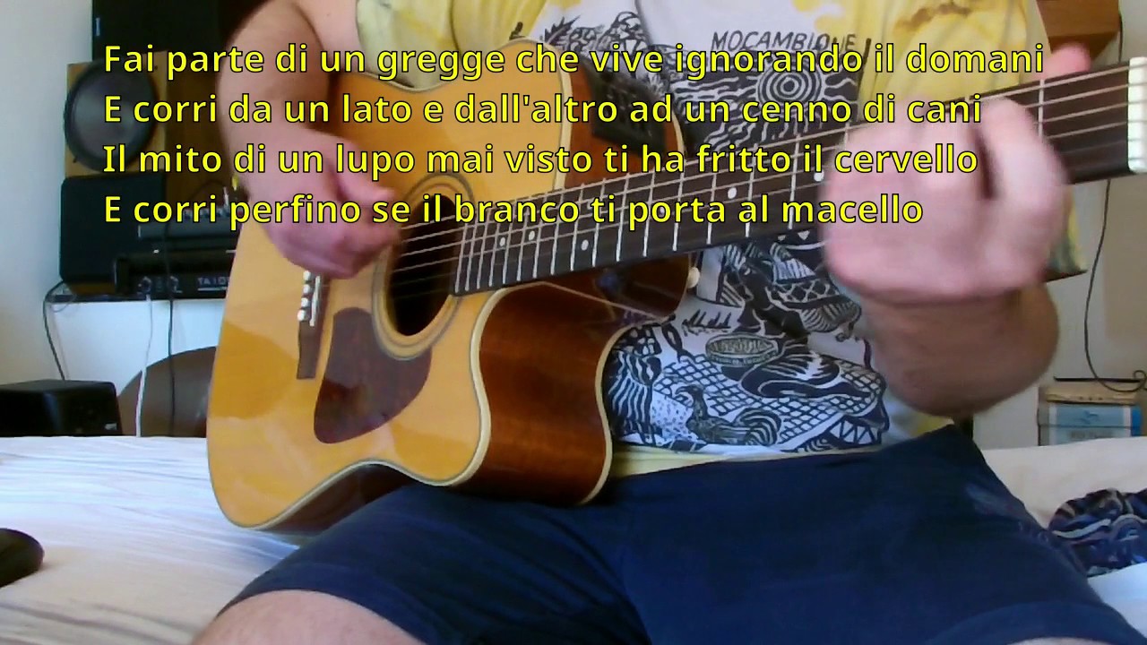 Pierangelo Bertoli - Il Centro del Fiume KARAOKE GUITAR REQUEST