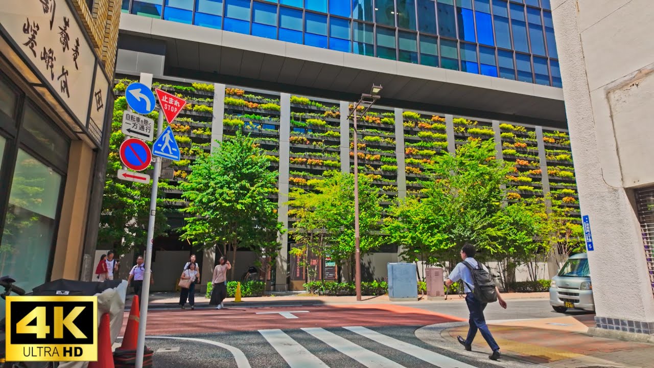 緑豊かな浜松町を散策／Hamamatsucho Weekend Walk in Tokyo | Quiet Office District 4K
