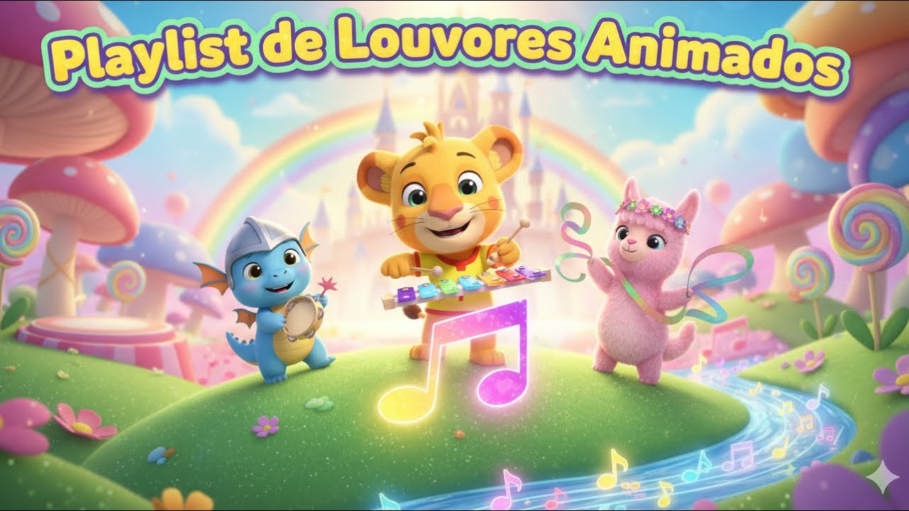 Playlist de Louvores Animados – As Melhores Músicas Gospel  | Pequenos Louvadores